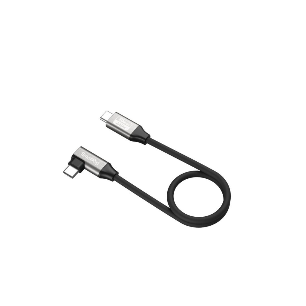 5075 USB-C Data Cable (Straight to Angled) 35cm – 40Gbps + 240W + 8K