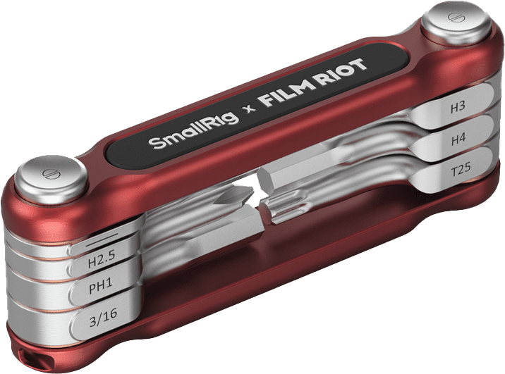 4811 x FILM RIOT 7-in-1 Detent Folding Multi-Tool Kit (Red)