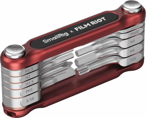 4813 x FILM RIOT 10-in-1 Detent Folding Multi-Tool Kit (Red)