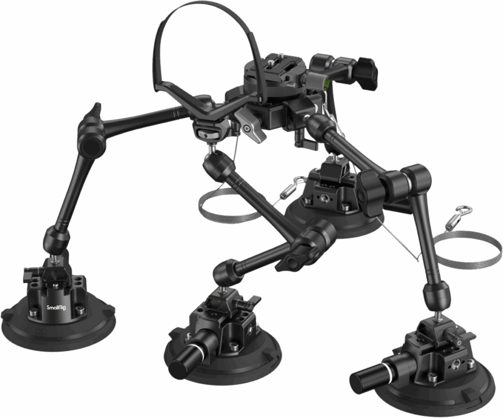 3565B All-in-One 4-Arm Suction Cup Camera Mount Kit for Vehicle Shooting SC-15K