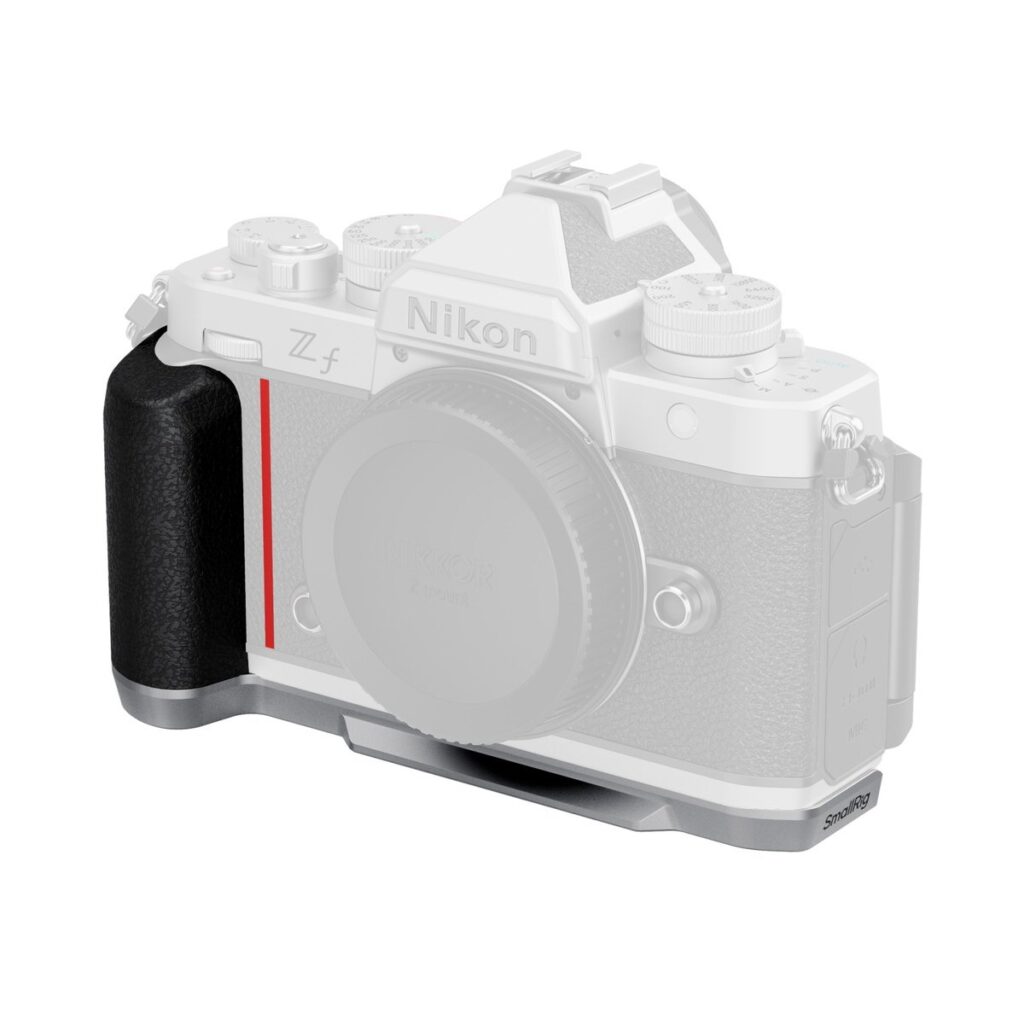 5706 L-Shaped Mount Plate with Silicone Handle for Nikon Z f (Silver)