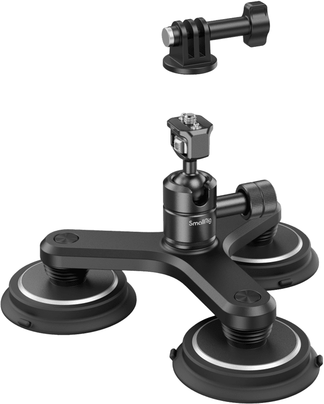 4468 Triple Magnetic Suction Cup Mounting Support Kit for Action Cameras