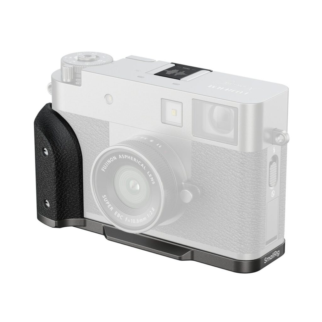5217 L-Shaped Mount Plate with Silicone Handle for FUJIFILM X half (Charcoal Silver)