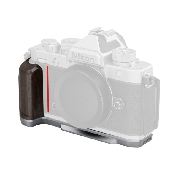 5707 L-Shaped Mount Plate with Wooden Handle for Nikon Z f (Silver)