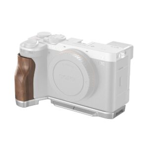4796 L-Shape Mount Plate with Wooden Handle for Sony Alpha 7C II / Alpha 7CR