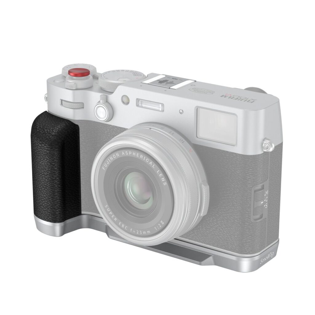 4555B L-Shape Mount Plate with Handle for FUJIFILM X100VI / X100V (Silver)