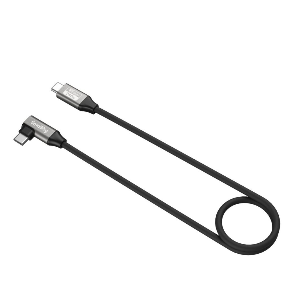 5076 USB-C Data Cable (Straight to Angled) 60cm – 40Gbps + 240W + 8K