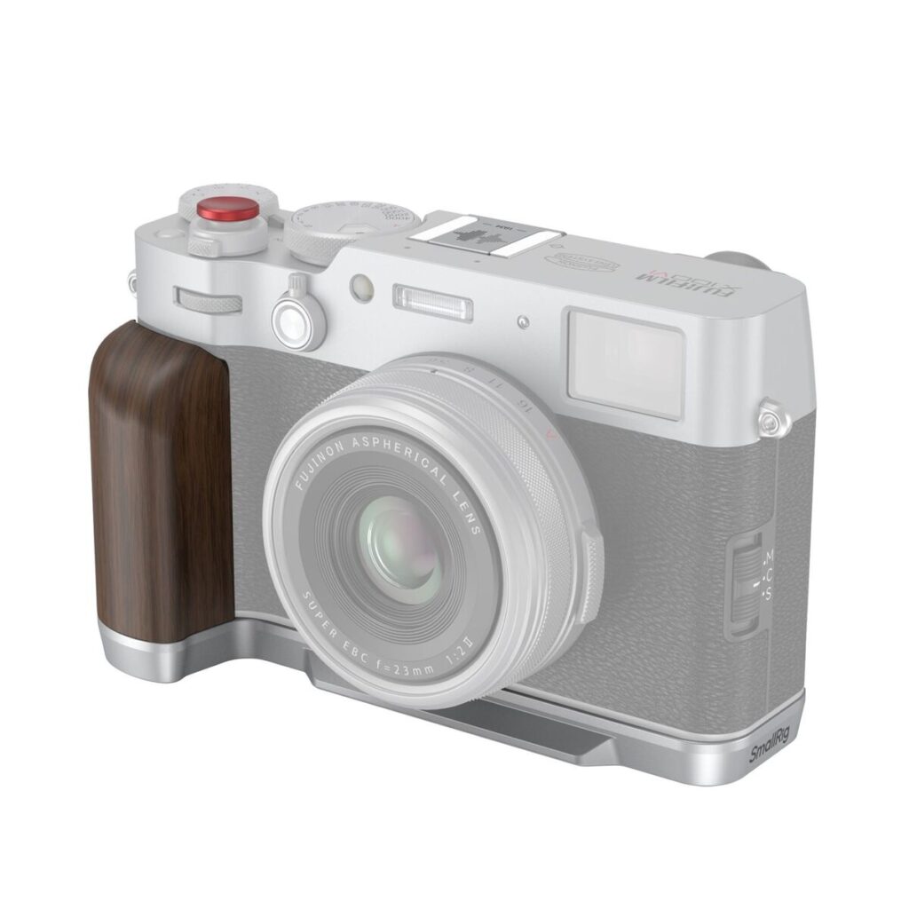 4804 Wooden L-Shape Grip for FUJIFILM X100VI / X100V (Silver)