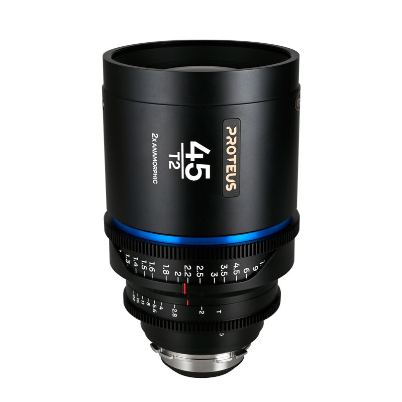 Proteus 2X Anamorphic 45mm T2 – Blue (Meter) – PL+EF