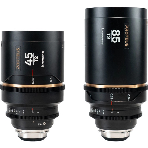 Proteus 2X Anam. 2-Lens (45mm, 85mm) – Amber (FEET) – PL+EF