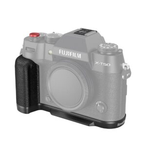 4783B L-Shape Mount Plate with Silicone Handle for FUJIFILM X-T50 (Black)