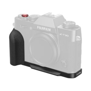 5663 L-Shaped Mount Plate with Silicone Handle for FUJIFILM X-T30 / X-T30 II / X-T30 III (Black)