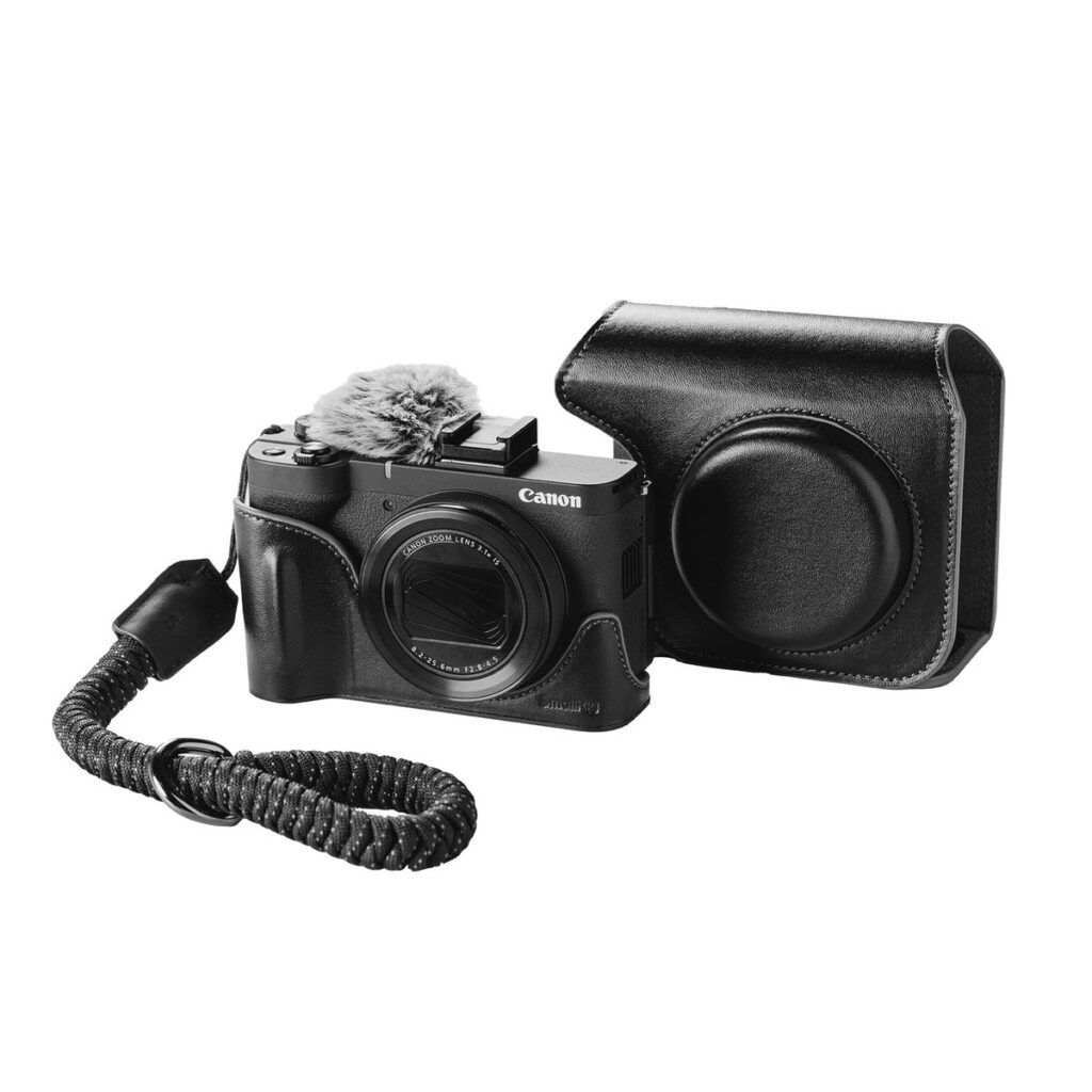5386 Leather Case Kit for Canon PowerShot V1 (Black)