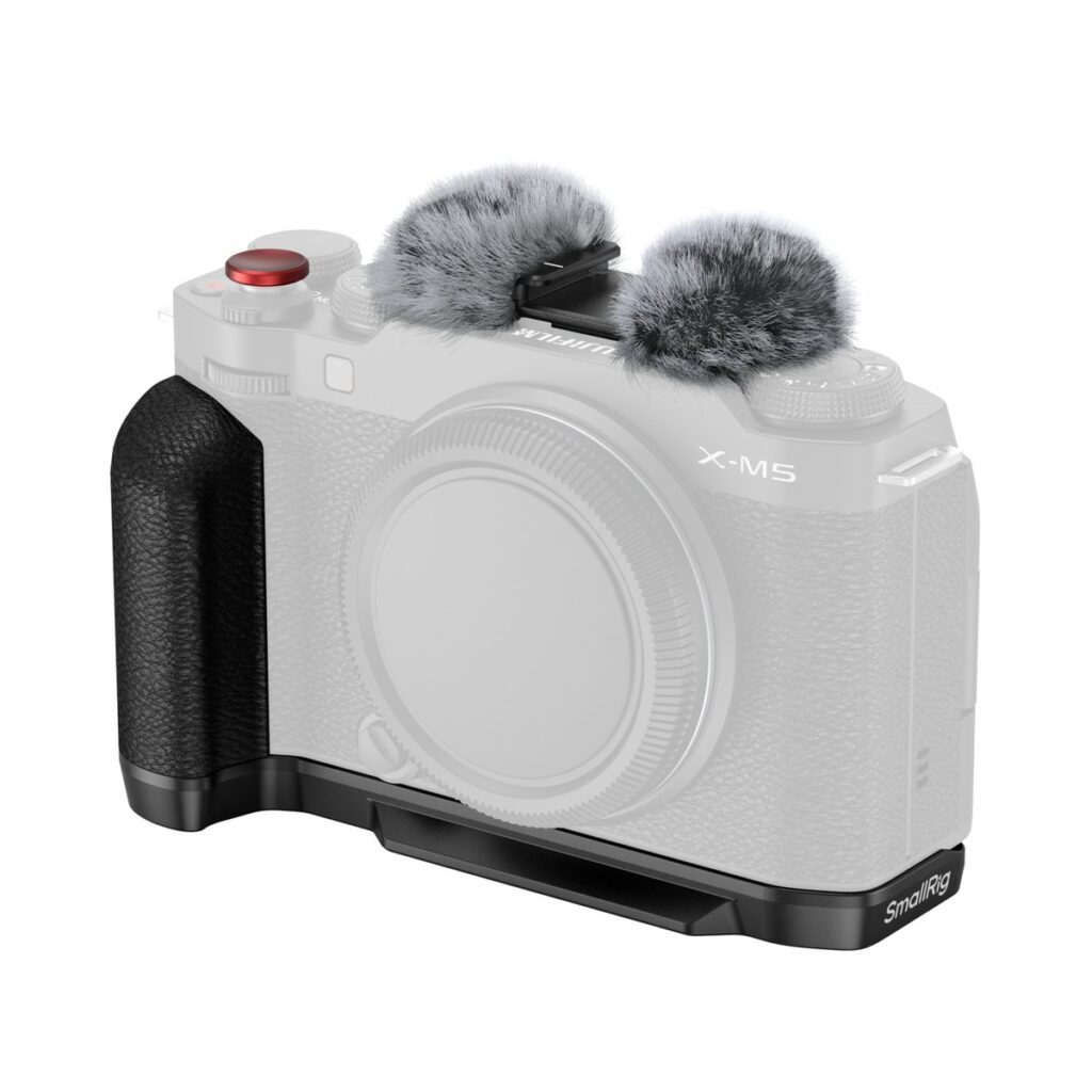 4876 L-Shape Mount Plate with Silicone Handle for FUJIFILM X-M5(Black)