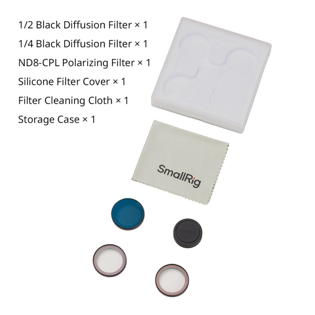 5789 1/2 Black Diffusion & 1/4 Black Diffusion & ND8-CPL Polarizing Filter Kit for DJI Osmo Nano