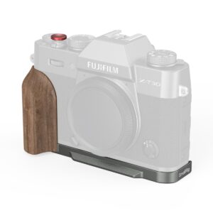 5668 L-Shaped Mount Plate with Wooden Handle FUJIFILM X-T30 / X-T30 II / X-T30 III (Charcoal Silver)