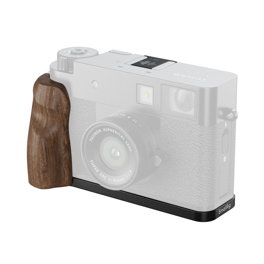 5224 L-Shaped Mount Plate with Wooden Handle for FUJIFILM X half (Black)