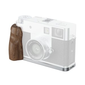 5223 L-Shaped Mount Plate with Wooden Handle for FUJIFILM X half (Silver)