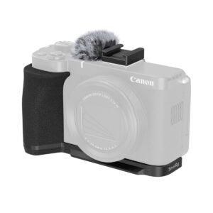5808 L-Shaped Mount Plate with Handle for Canon PowerShot V1 (Black)