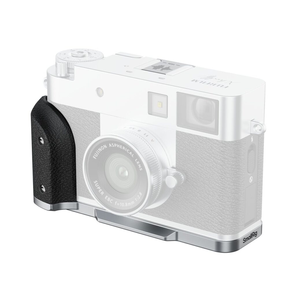 5216 L-Shaped Mount Plate with Silicone Handle for FUJIFILM X half (Silver)