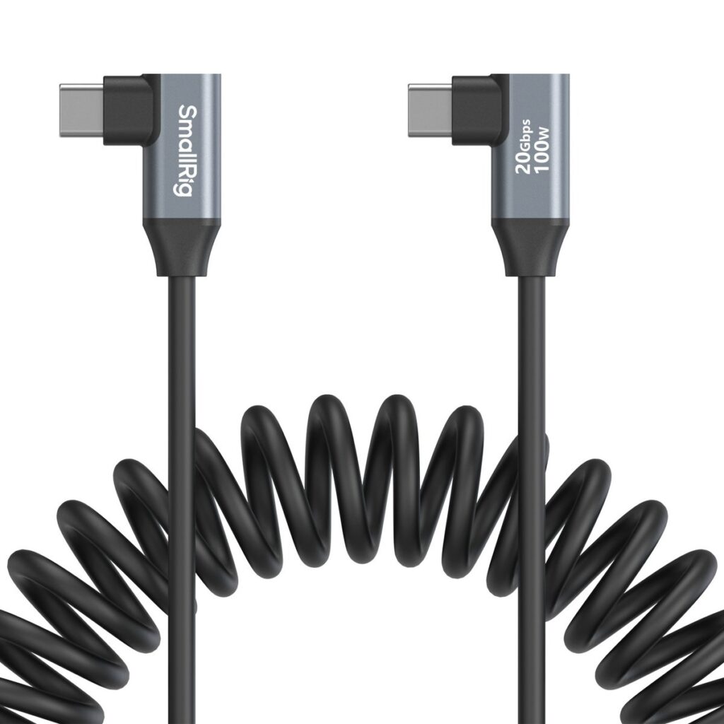 4793 USB-C (Angled) to USB-C (Angled) Coiled Data Cable