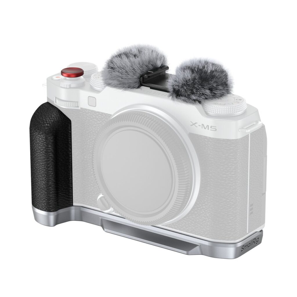4875 L-Shape Mount Plate with Silicone Handle for FUJIFILM X-M5(Silver)
