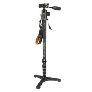 Vanguard Veo 2S CM-264TBP120T – Monopie de carbono con pie retráctil, rótula de bola