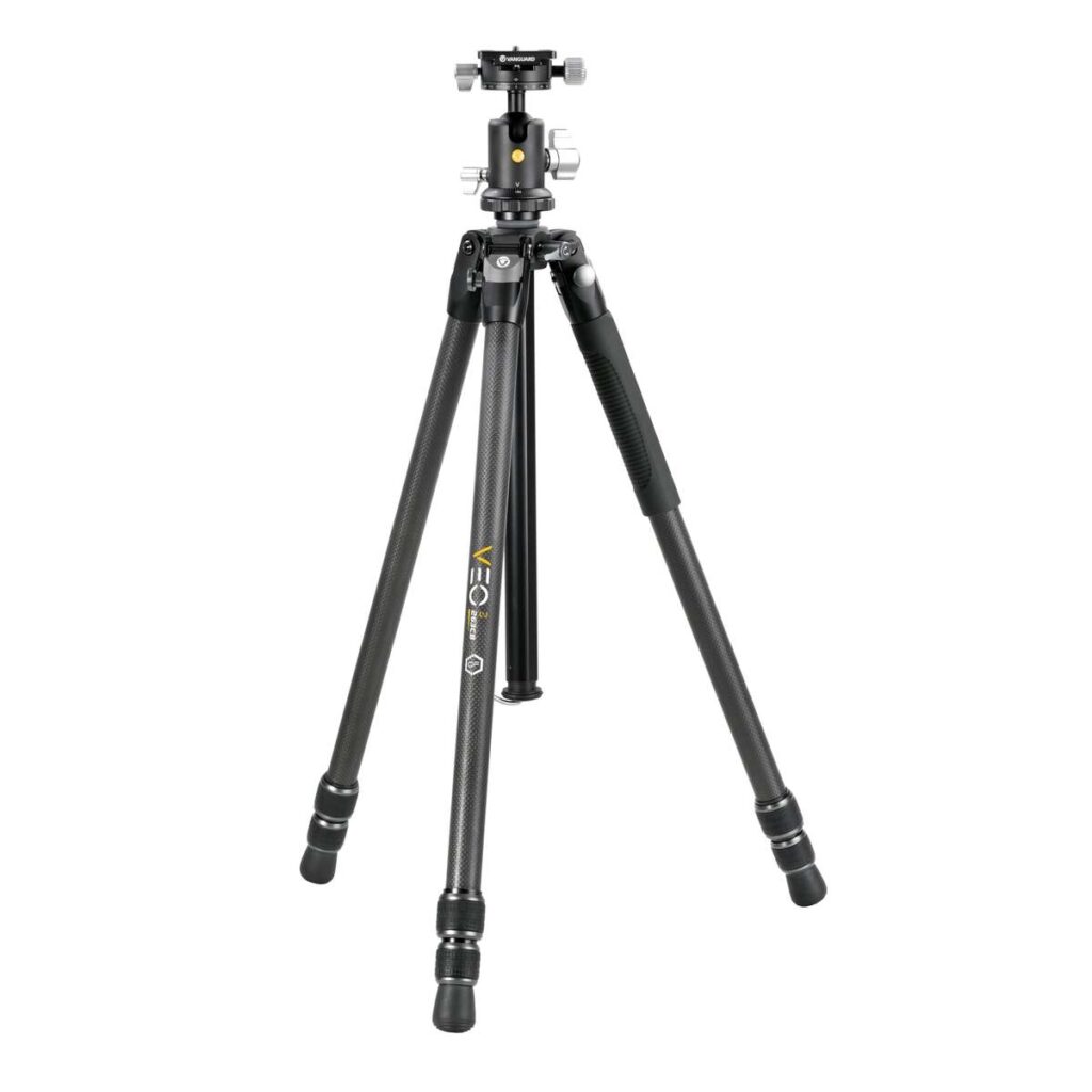 Vanguard Veo 3 263CB – Trípode de fibra de carbono, rótula de bola de doble eje
