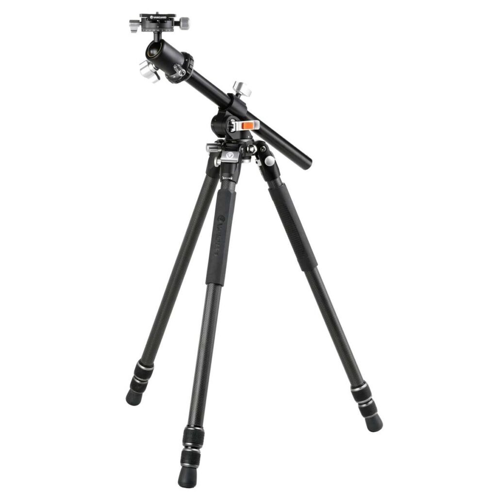 Vanguard Veo 3+ 263CB160S – Trípode de fibra de carbono, rótula de bola y columna central multiángulo