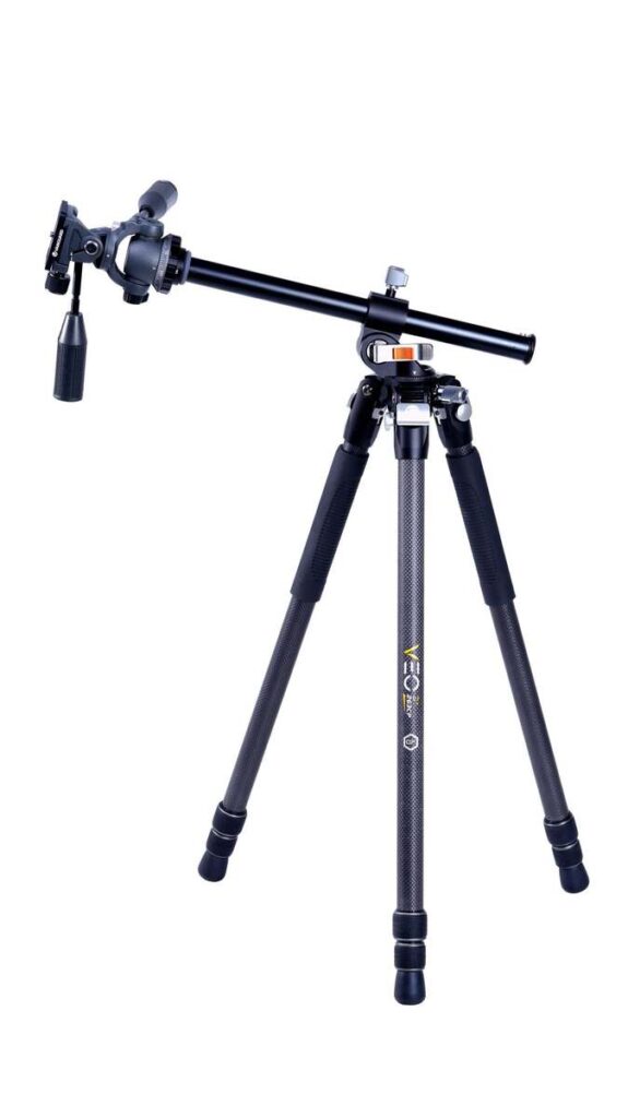 Vanguard Veo 3+ 263CP – Trípode de fibra de carbono, rótula de 3 vías y columna central multiángulo