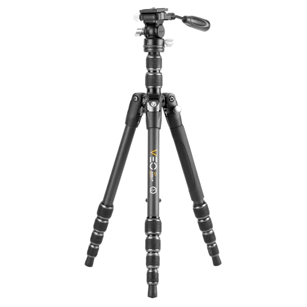 Vanguard Veo 3T 235CP – Trípode de viaje de carbono, rótula de paneo