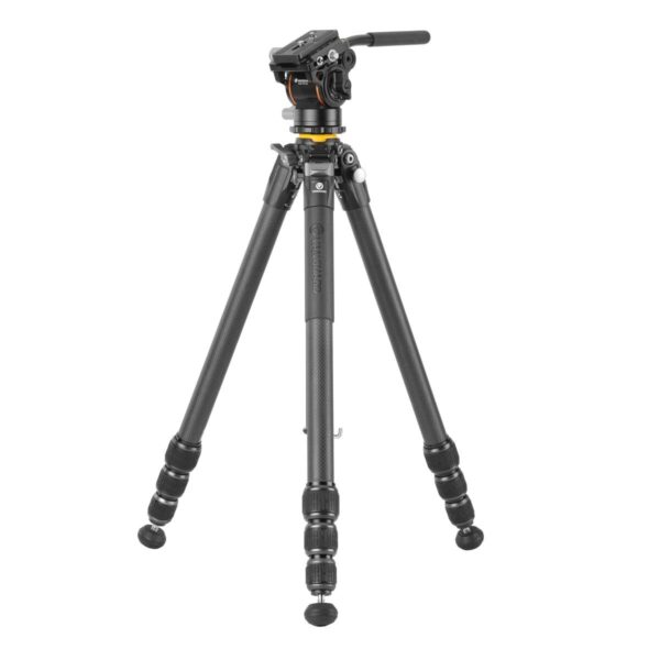 Vanguard Veo 5 264CV14 – Trípode de vídeo de carbono, rótula Veo PV-14
