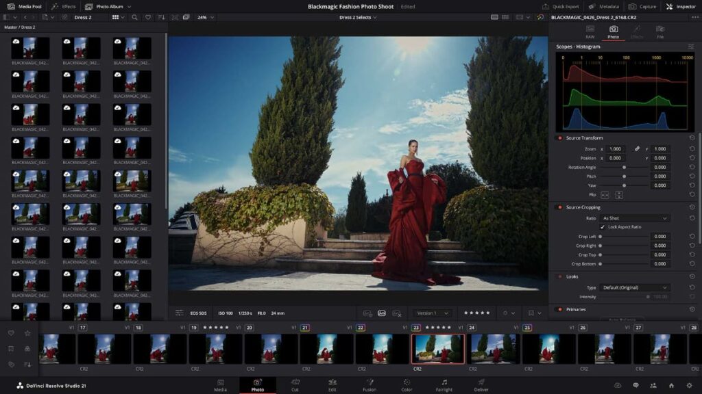 El software de edición de vídeo DaVinci Resolve ahora admite la «edición de fotos».
