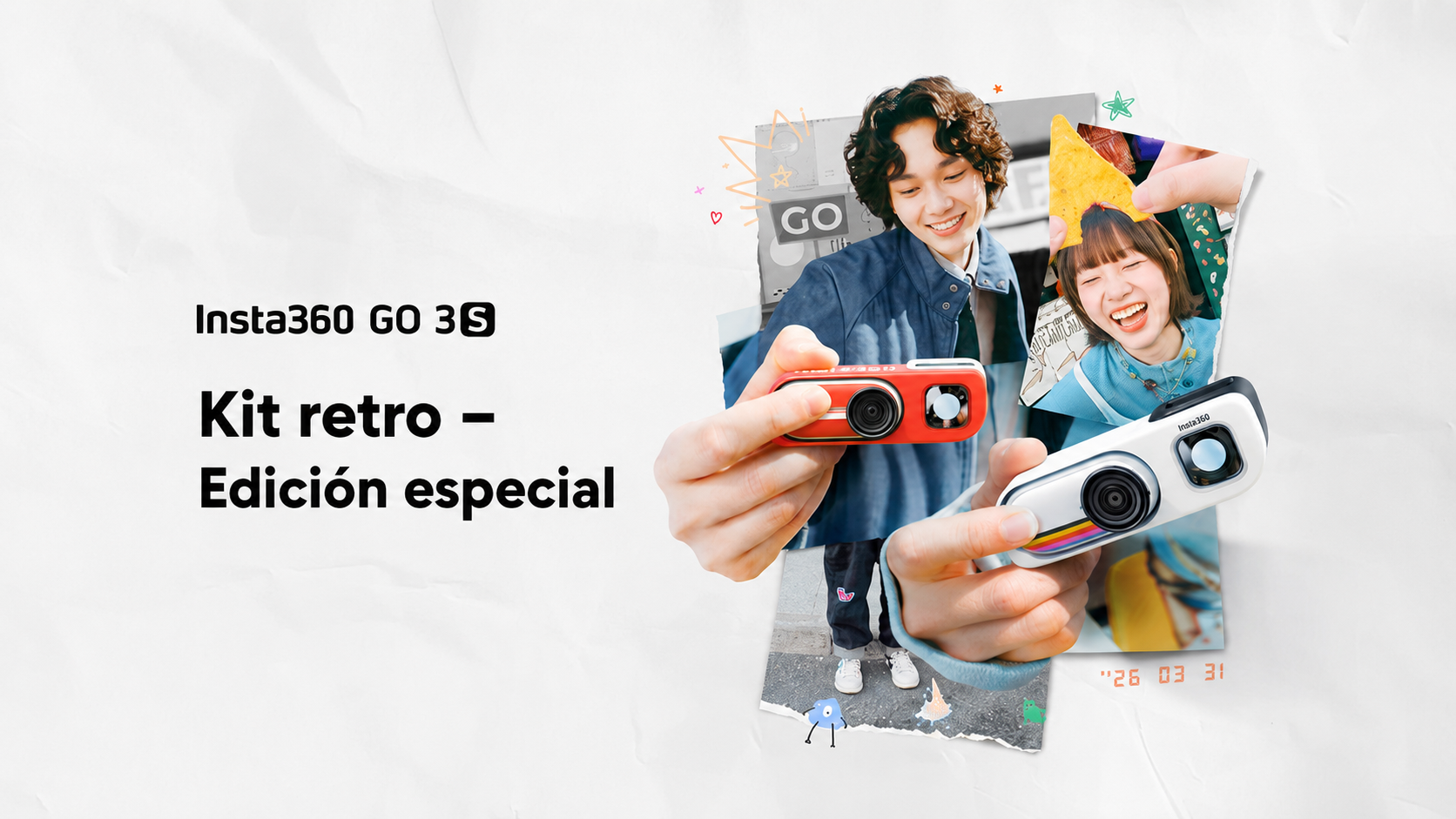 El kit retro «Insta360 GO 3S» transforma tu cámara de acción en una cámara de cine.