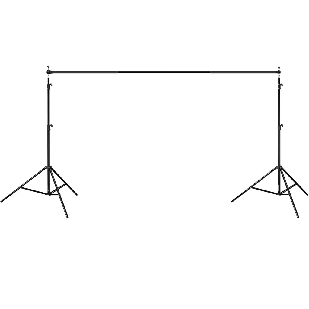 BRESSER BR-BGS1 Set 1 – Sistema de fondo + Telas de fondo 3 x 4 m en tres colores