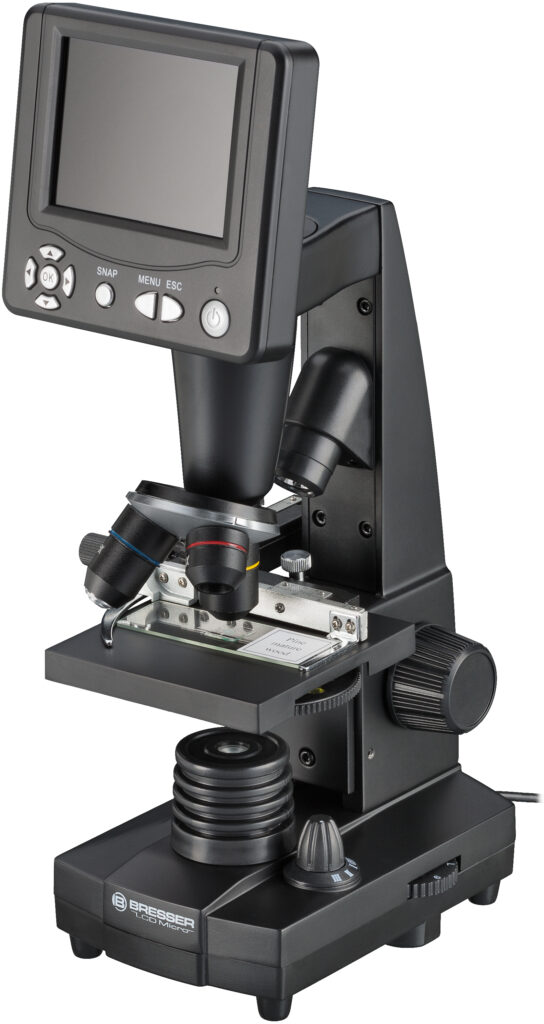 BRESSER Microscopio de enseñanza LCD 8.9cm (3.5″)