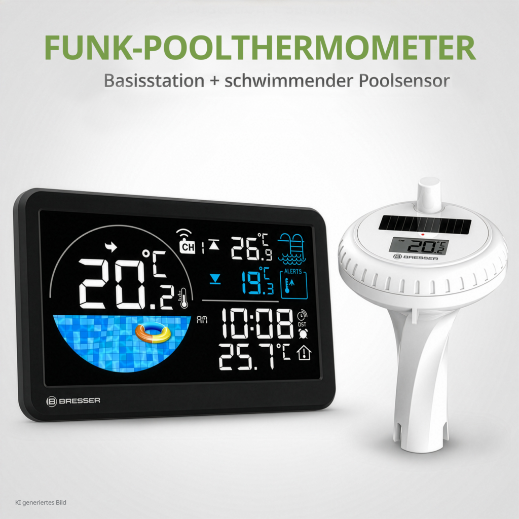 BRESSER Termómetro de piscina inalámbrico