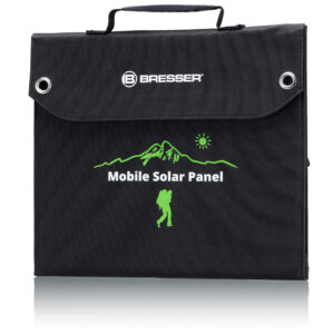 Cargador solar móvil BRESSER de 40 vatios con salida USB y DC