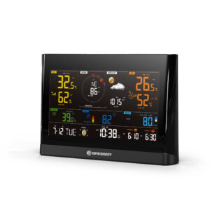 Centro meteorológico BRESSER WiFi Comfort con sensor profesional 7 en 1 y moderna pantalla a color