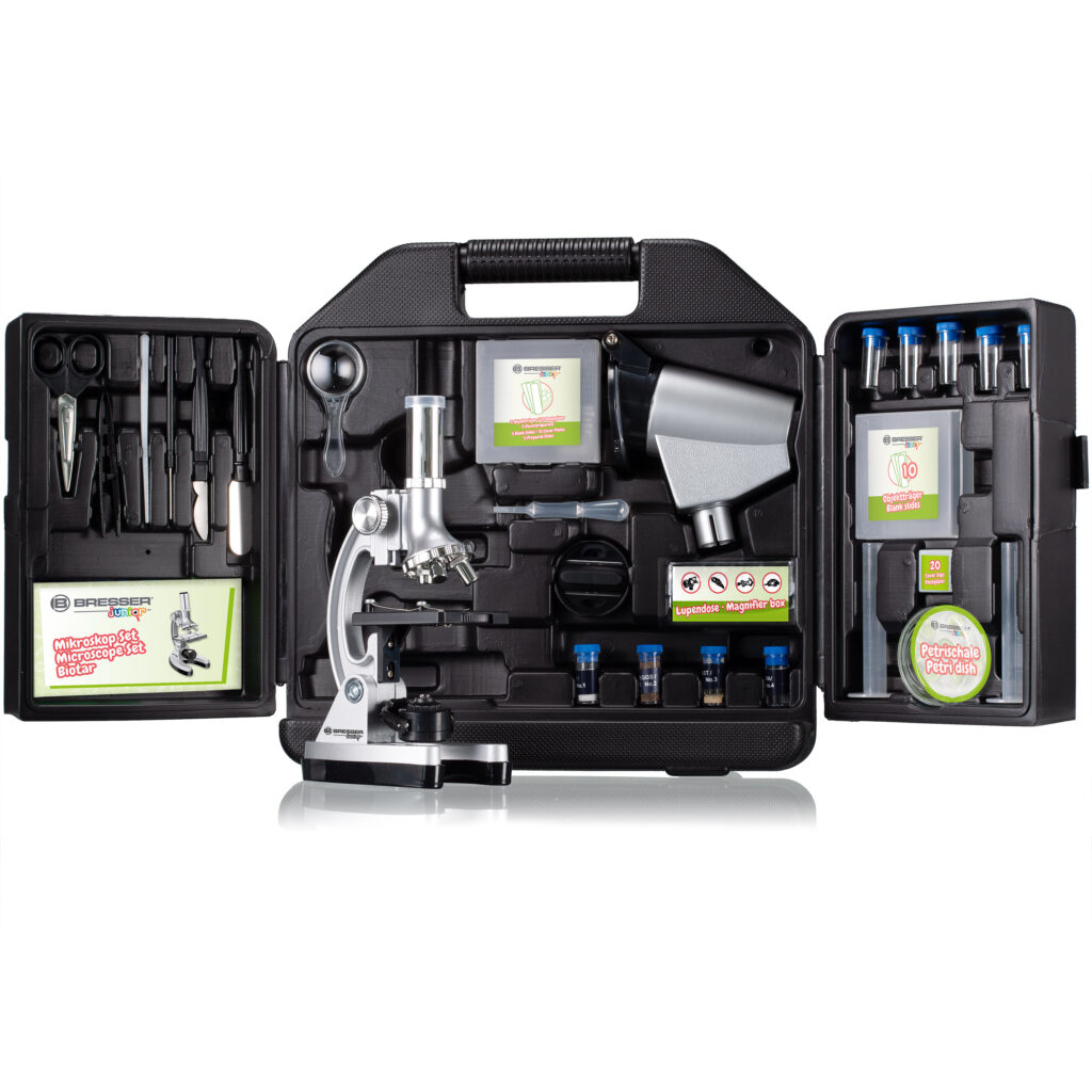 Microscopio BRESSER JUNIOR Biotar 300x-1200x (con maleta)