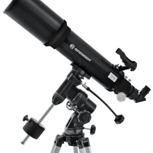 Telescopio refractor BRESSER Polaris-II 102/600 EQ3 con adaptador para smartphone y filtro solar
