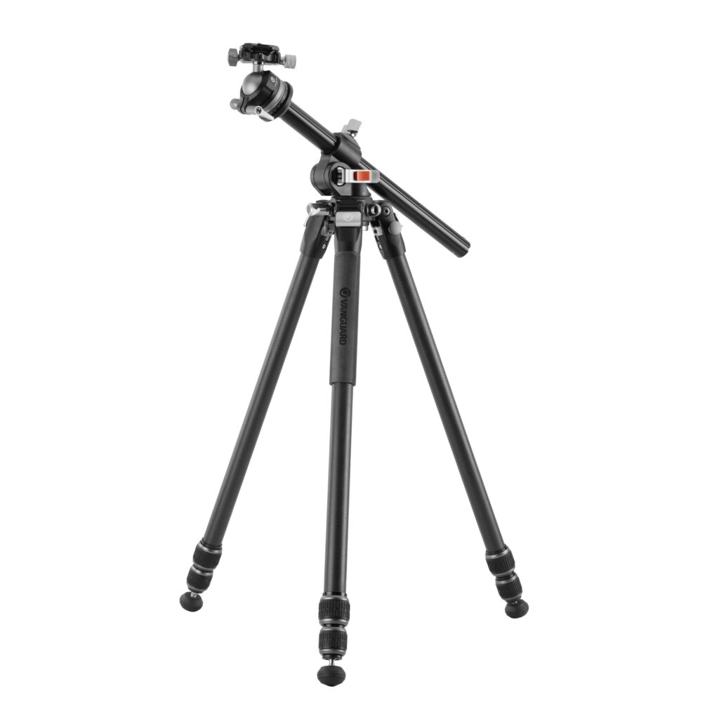 Vanguard Veo 5+ 263CLBS – Trípode de carbono, columna multi ángulo, rótula de bola de doble eje