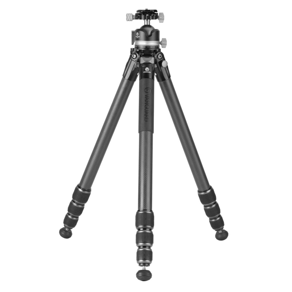 Vanguard Veo 5XT 304CLBS – Trípode de viaje de carbono, columna multi ángulo, rótula de bola de doble eje
